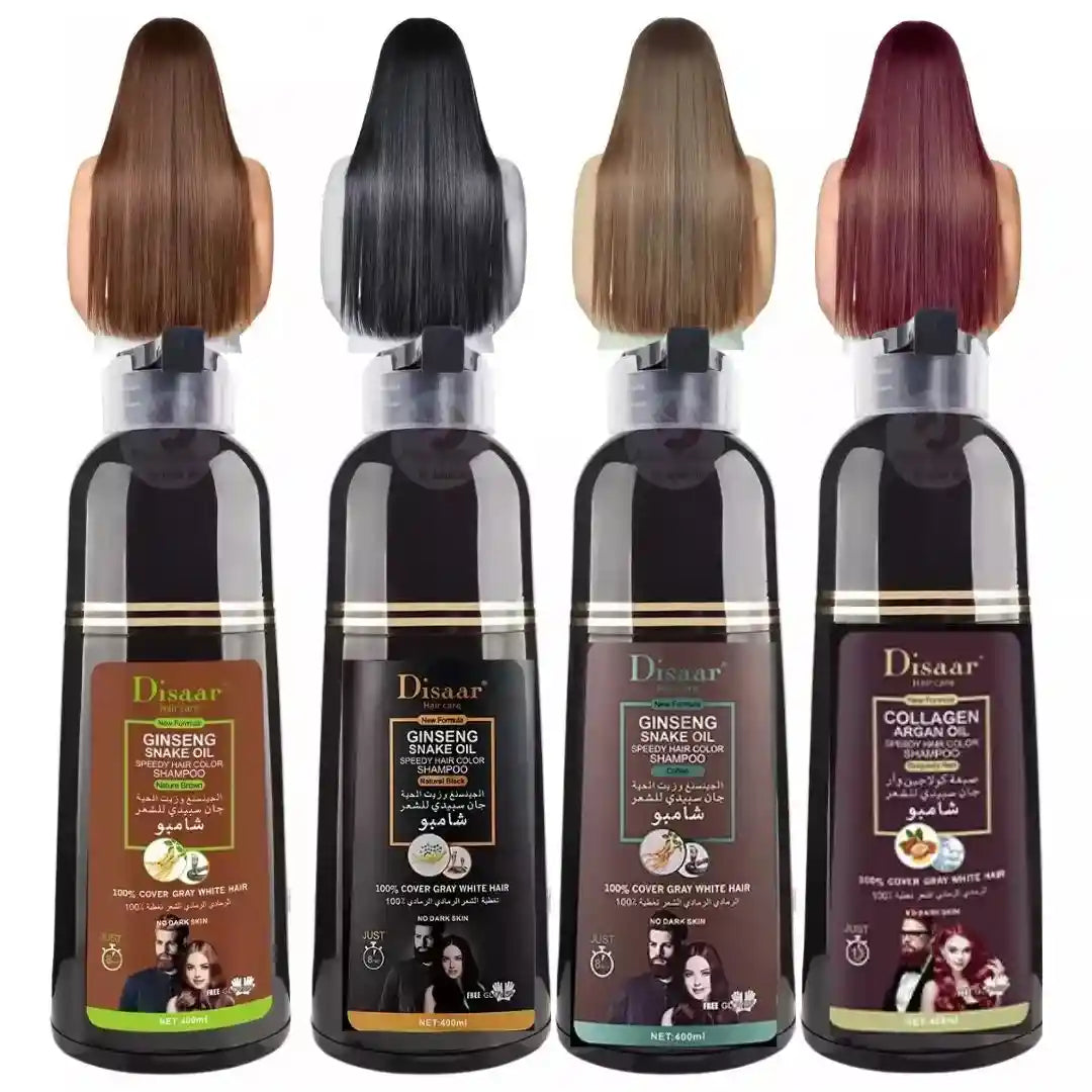 Shampoo Disaar - Fórmula 100% Natural que cubre las canas al instante