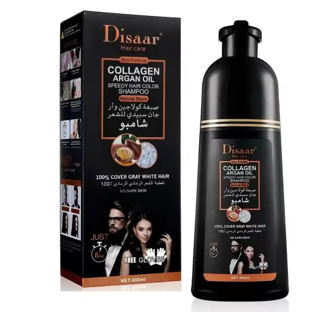 Shampoo Disaar - Fórmula 100% Natural que cubre las canas al instante