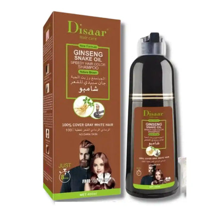 Shampoo Disaar - Fórmula 100% Natural que cubre las canas al instante