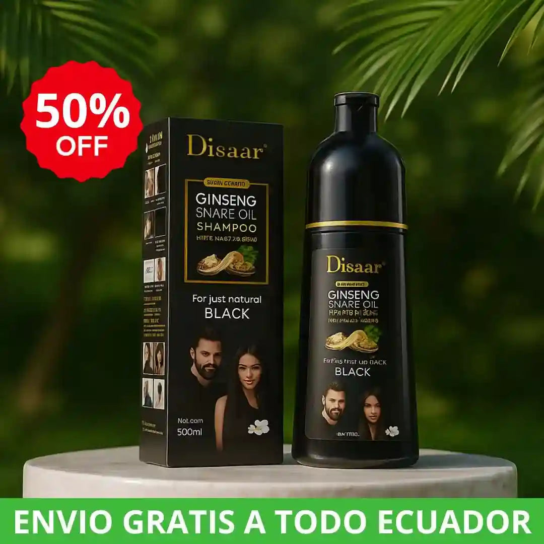 Shampoo Disaar - Fórmula 100% Natural que cubre las canas al instante