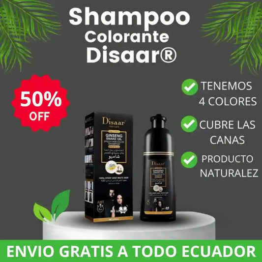 Shampoo Disaar® - Fórmula 100% Natural que cubre las canas al instante