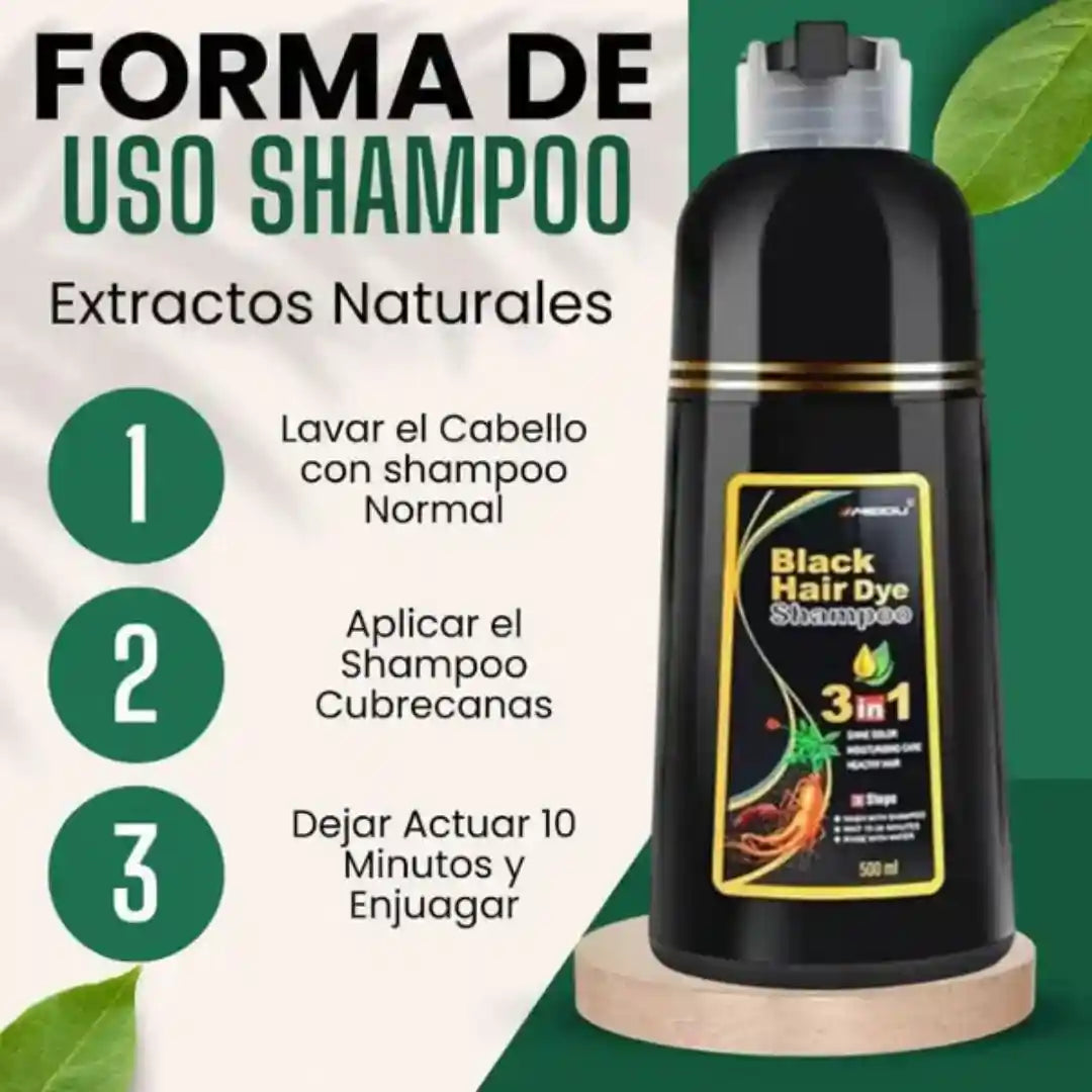 Shampoo Disaar - Fórmula 100% Natural que cubre las canas al instante
