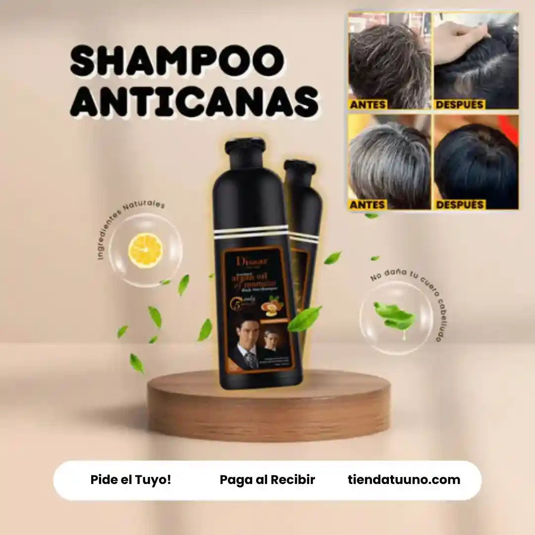 Shampoo Disaar - Fórmula 100% Natural que cubre las canas al instante